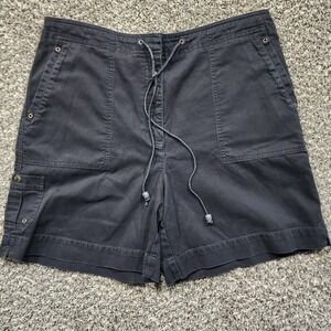 Lauren Ralph Lauren Womens Sz 12 100% Cotton Black Shorts With Drawstring Closur